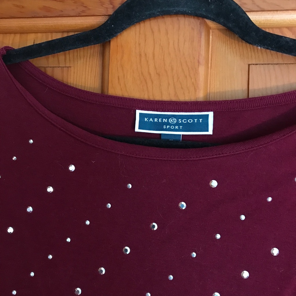Chic Burgundy Dress with Sparkling Details